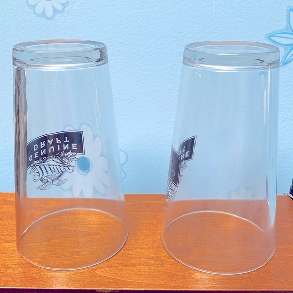 Vintage Frederick Miller Genuine Draft Beer Glasses Lot Of 2 With Black Graphic! - Picture 5 of 8